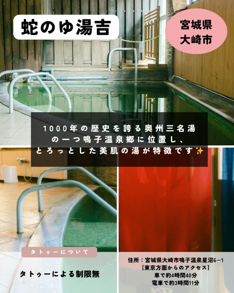 宮城県大崎市のトゥーOKの温泉・風呂
蛇のゆ湯吉